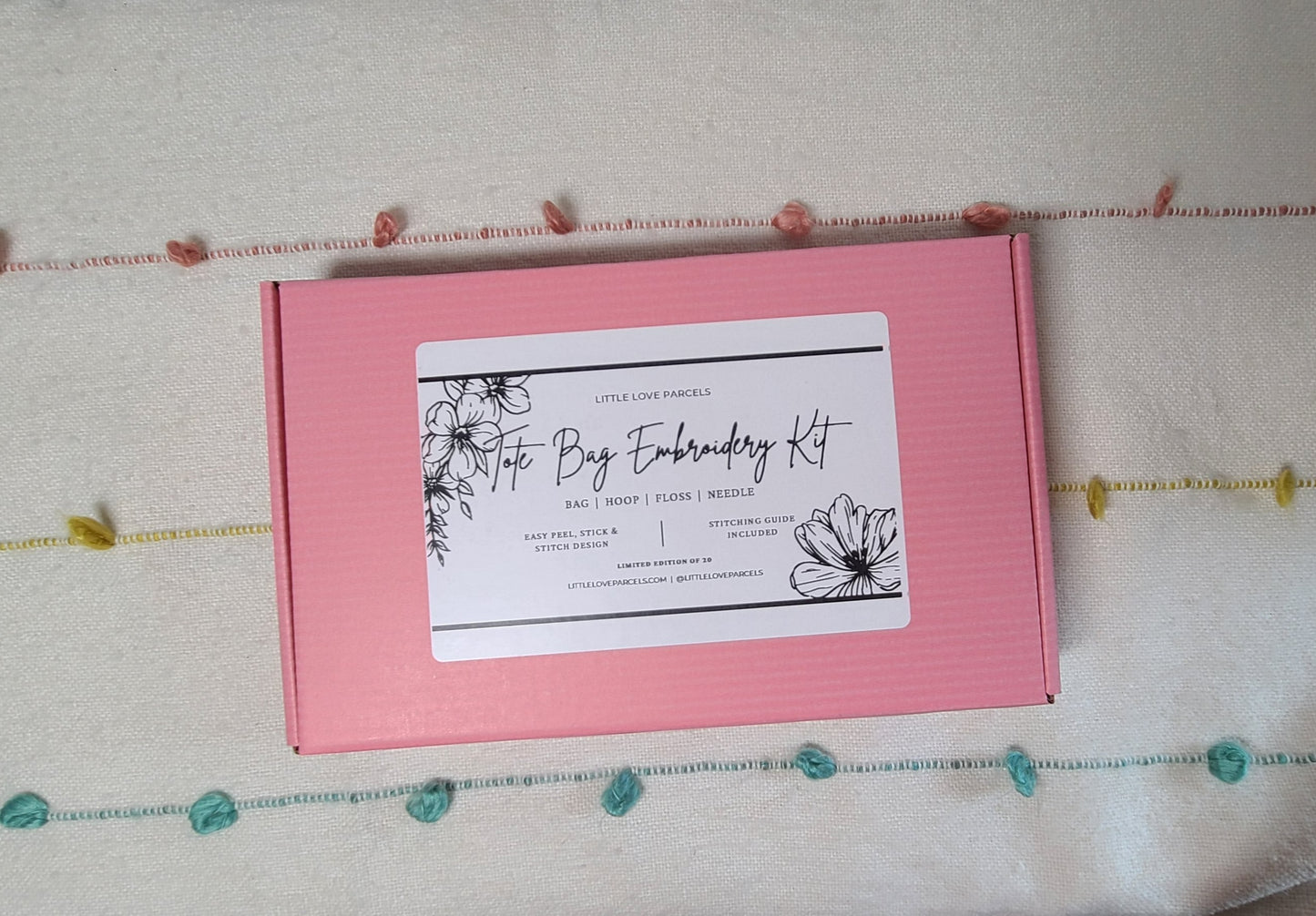 Tote Bag Embroidery Kit - Little Love Parcels