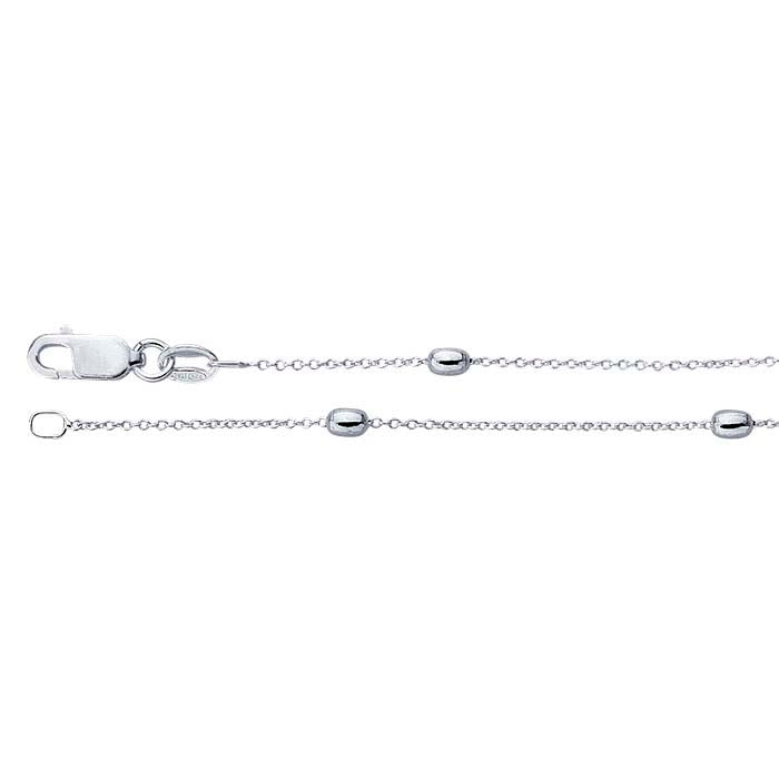 Beaded Sterling Silver Chain - Little Love Parcels