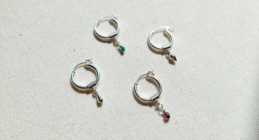 Mini Charm Hoop Earrings - Little Love Parcels