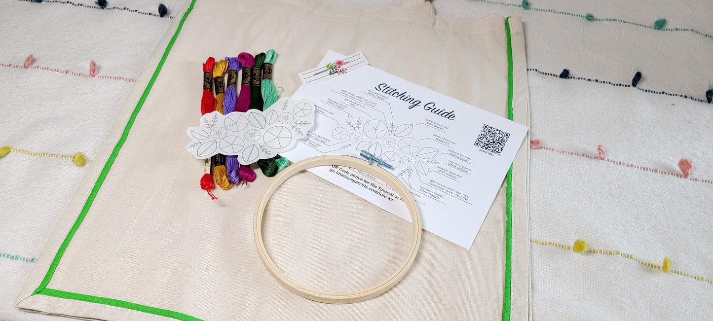 Tote Bag Embroidery Kit